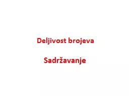 Deljivost brojeva Sadržavanje