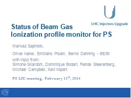 Status of Beam  Gas  Ionization profile