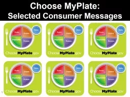 1 Choose MyPlate: Selected Consumer Messages