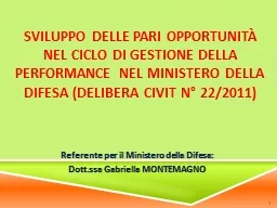 PPT-SVILUPPO DELLE PARI OPPORTUNITÀ