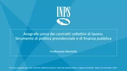 PPT-A nagrafe unica dei contratti collettivi di lavoro.