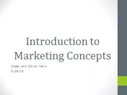 PPT-Introduction to Marketing Concepts