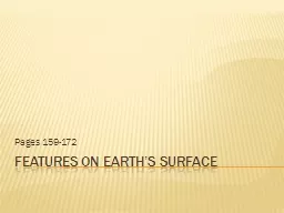 Features on Earth’s Surface