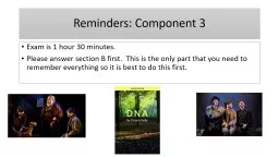 PPT-Reminders: Component 3 Exam is 1 hour 30 minutes.
