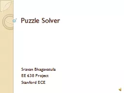 PPT-Puzzle Solver Sravan Bhagavatula