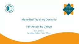 PPT-Mynediad Teg drwy Ddylunio