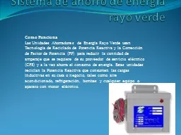 Sistema de ahorro de energía rayo verde