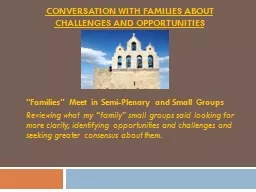 PPT-CONVERSATION WITH FAMILIES ABOUT