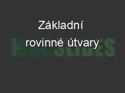 Základní rovinné útvary