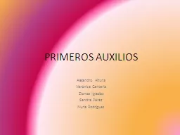 PRIMEROS AUXILIOS Alejandro Altuna