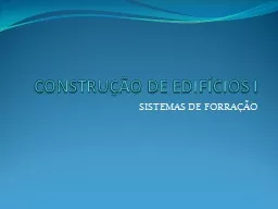 PPT-CONSTRUÇÃO DE EDIFÍCIOS I