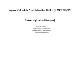 Wyrok NSA z dnia 5 października  2017 r. (II FSK 2249/15)