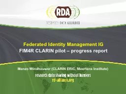 Federated Identity Management IG