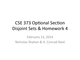 CSE 373 Optional Section