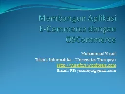 Membangun Aplikasi  E-Commerce dengan OSCommerce