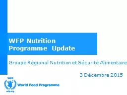 02/07/2015 Groupe Régional Nutrition et Sécurité Alimentaire