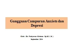 Gangguan Campuran Anxiets dan Depresi