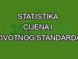 PPT-STATISTIKA CIJENA I ŽIVOTNOG STANDARDA