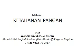 Materi 8 KETAHANAN PANGAN