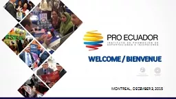 PPT-WELCOME / BIENVENUE MONTREAL, DECEMBER 3, 2015