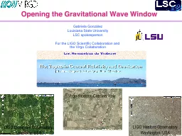 PPT-Opening the Gravitational Wave Window