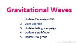 Gravitational Waves Update GW analysis/O3