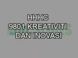 PPT-HHHC 9801-KREATIVITI DAN INOVASI