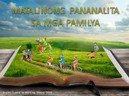 MATALINONG PANANALITA SA MGA PAMILYA