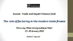 Russia: Trade and Expert Finance 2018