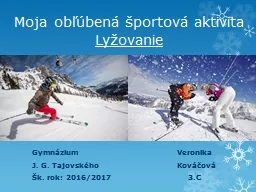 PPT-Moja obľúbená športová aktivita