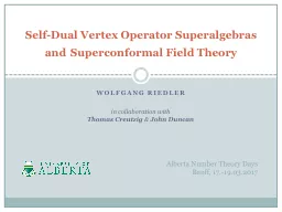 Wolfgang Riedler Self-Dual Vertex Operator