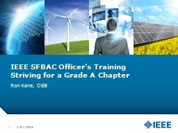 IEEE SFBAC Officer’s Training