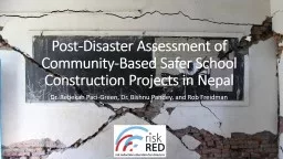 Post-Disaster Assessment of Community-Based Safer School Construction Projects in Nepal