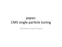 papas: CMS single  particle