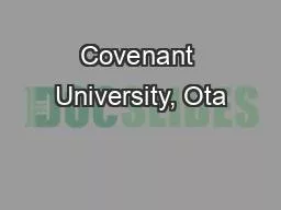Covenant University, Ota