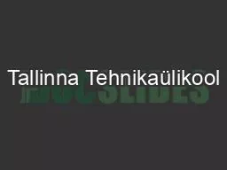 Tallinna Tehnikaülikool