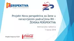 Projekt Nova perspektiva za žene u nerazvijenim područjima RH – ŽENSKA PERSPEKTIVA