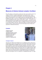 Chapter  Measures of distance between samples Euclide