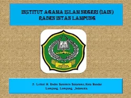 Institut Agama Islam  Negeri (IAIN)