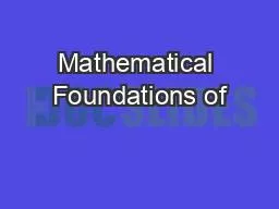 PPT-Mathematical Foundations of