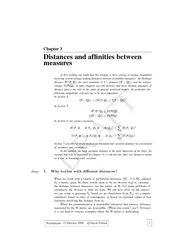DRAFT Chapter  Distances and afnities between measures