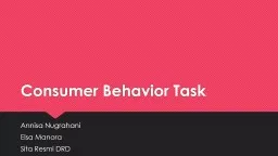 PPT-Consumer Behavior Task Annisa