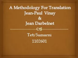 A  Methodology  For  Translation