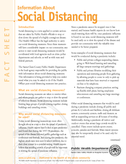 Introduction Social distancing is a term applied to ce