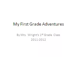 My First Grade Adventures