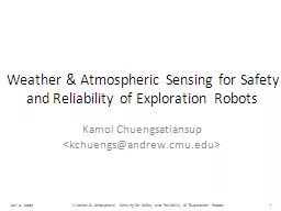 Weather & Atmospheric Sensing for Safety and Reliability of Exploration Robots