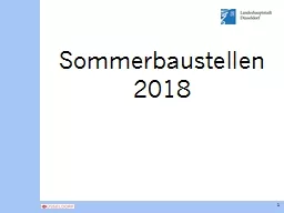 Sommerbaustellen  2018 Südring