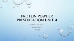 Protein Powder Presentation Unit 4