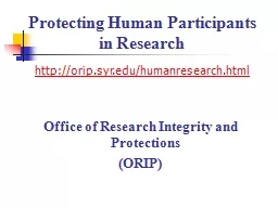 PPT-Protecting Human Participants