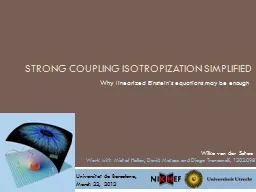 Strong coupling isotropization simplified